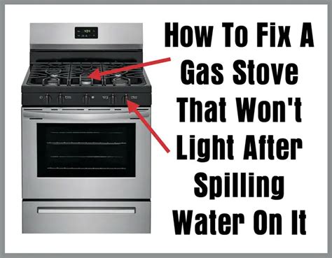 crosley gas stove wont light after cleaning